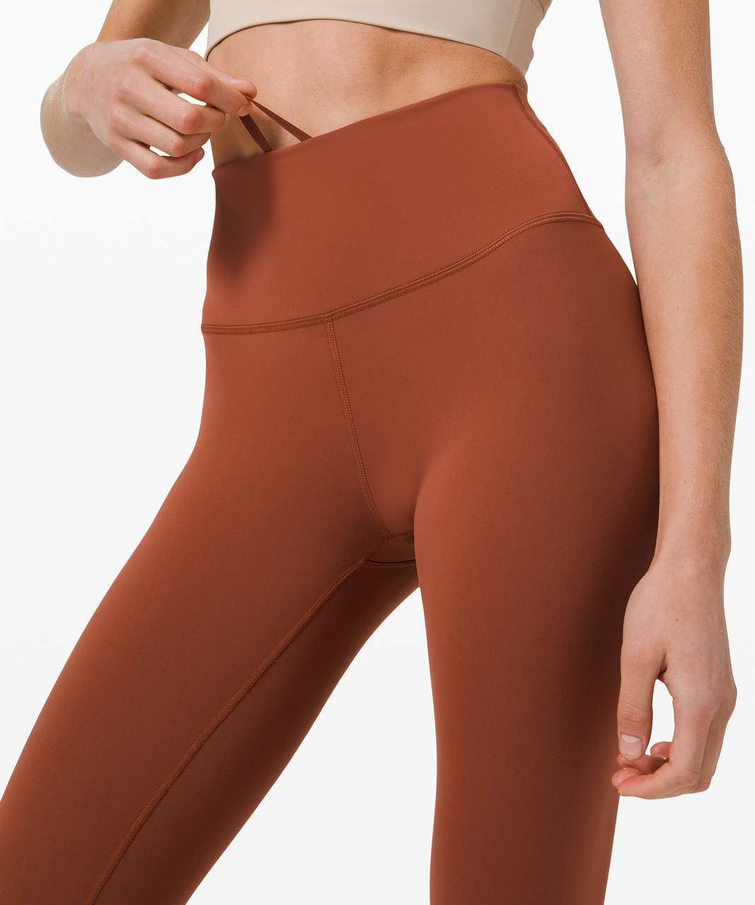 Lululemon Wunder Train High-Rise Crop 23" - Dark Terracotta