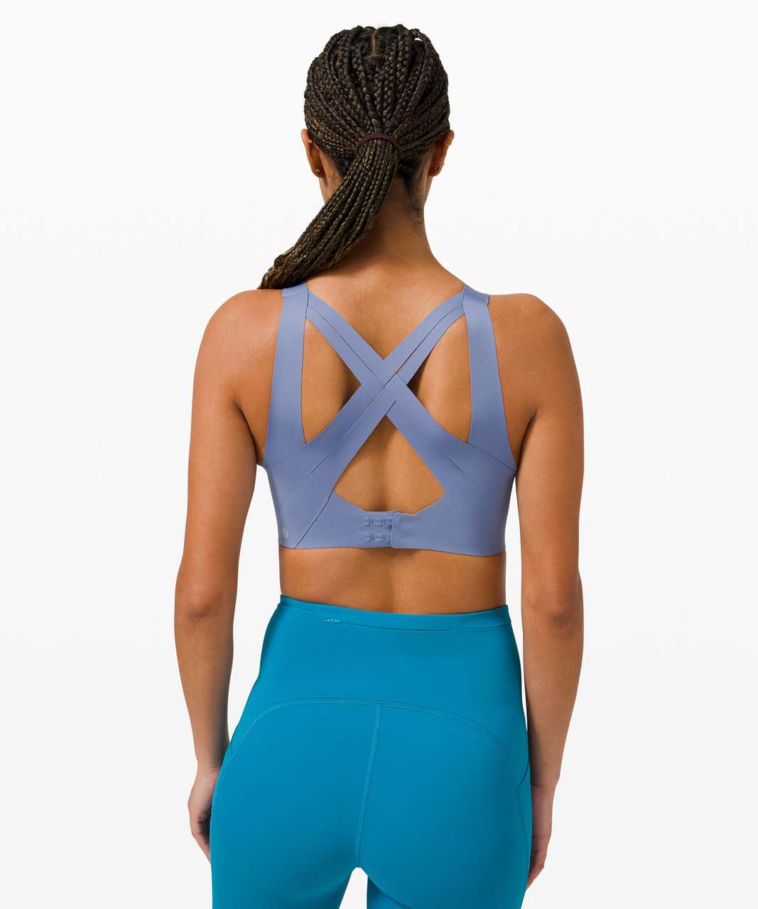 lululemon Enlite Bra Weave High Support Dissolve Desert Teal Size