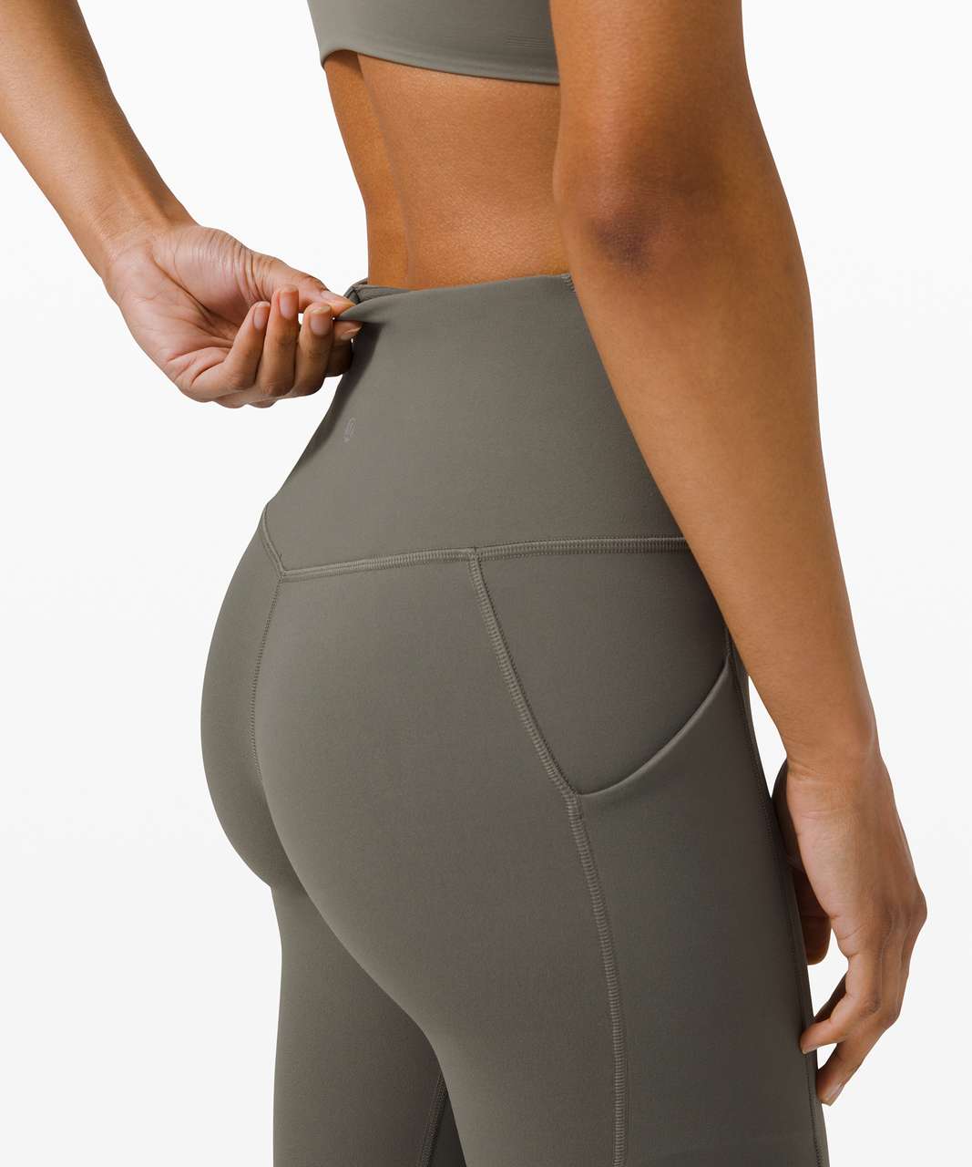 Lululemon Align High Rise Crop with Pockets 23 - Grey Sage - lulu fanatics