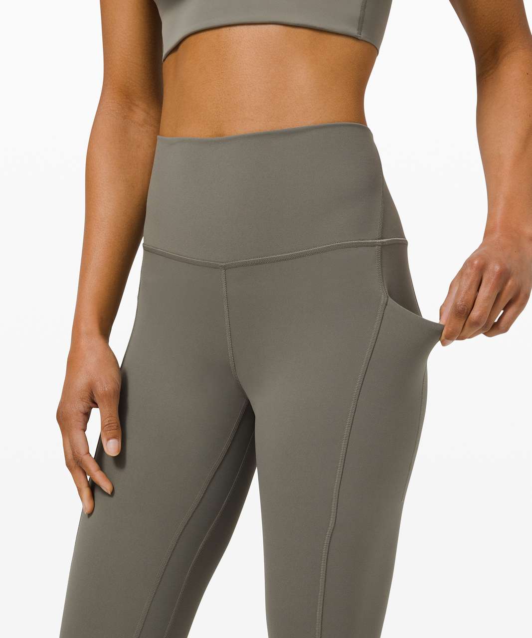 Lululemon Align High Rise Crop with Pockets 23 - Grey Sage - lulu