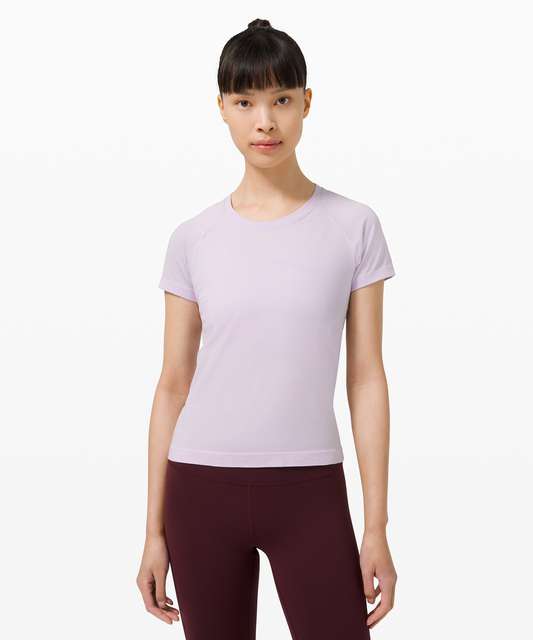 Lululemon Swiftly Tech Short Sleeve Crew - Miami Pink / White - lulu ...