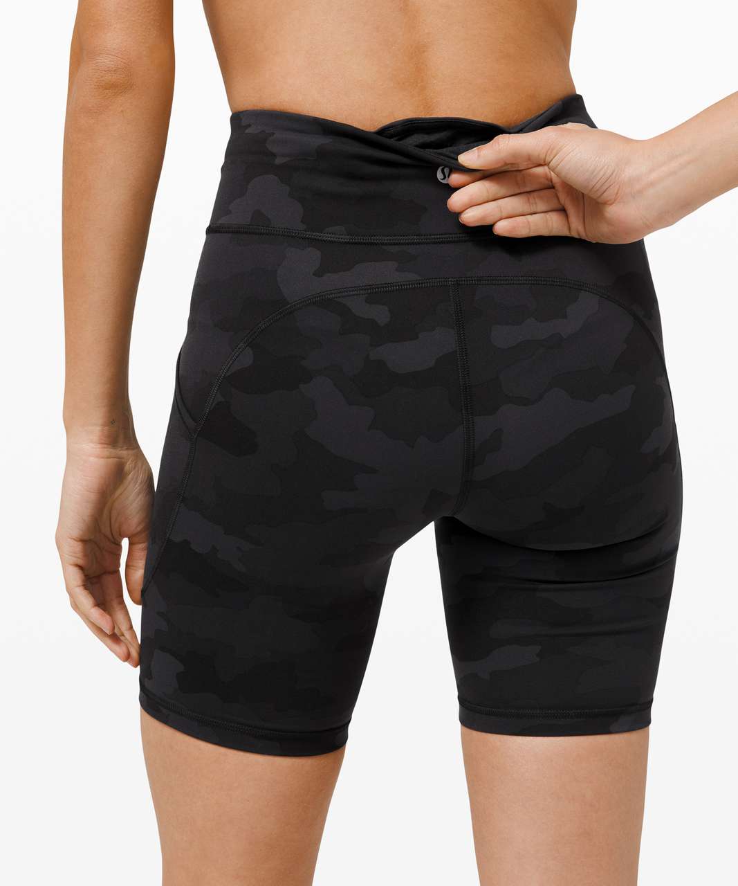 Limited Release Lululemon Base Pace High-Rise Short 8 - Heritage 365 Camo  Deep Coal Multi Womens Shorts