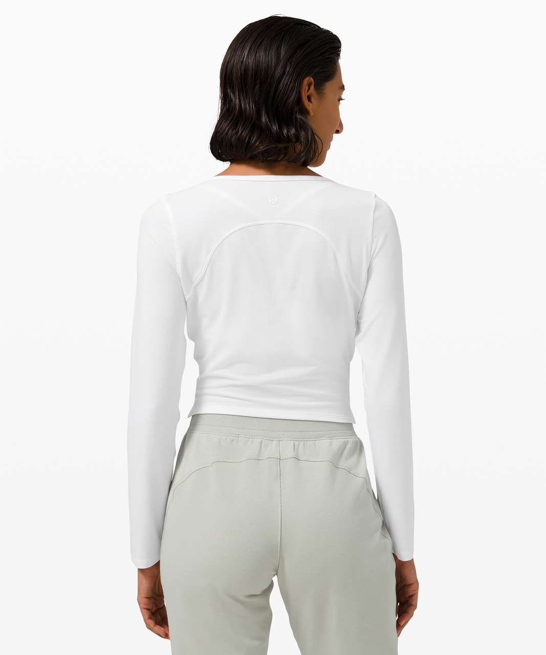 Lululemon Cropped Henley Tank Top - Heathered White / White - lulu