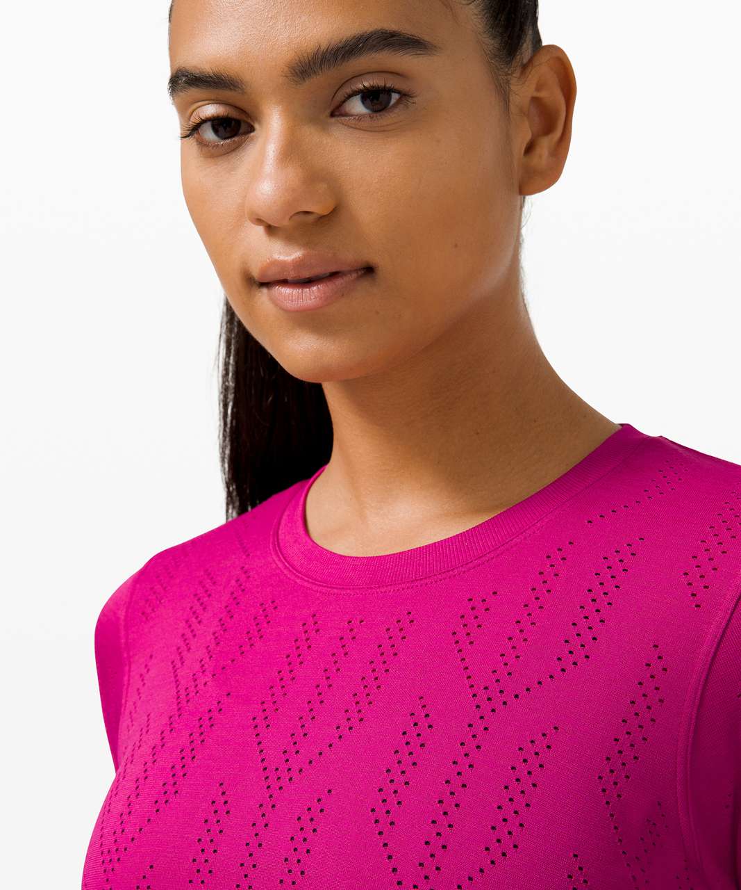 Lululemon Swiftly Breathe Long Sleeve *Fetching Lines - Fletching Lines Ripened Raspberry