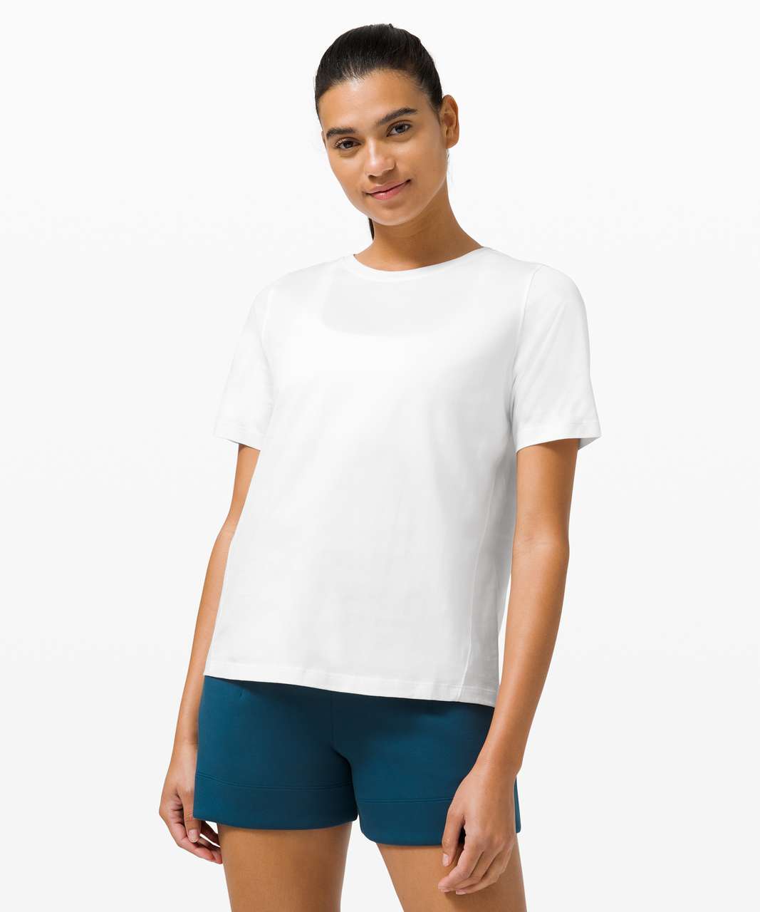 Lululemon Relaxed Fit Organic Cotton Tee - White - lulu fanatics