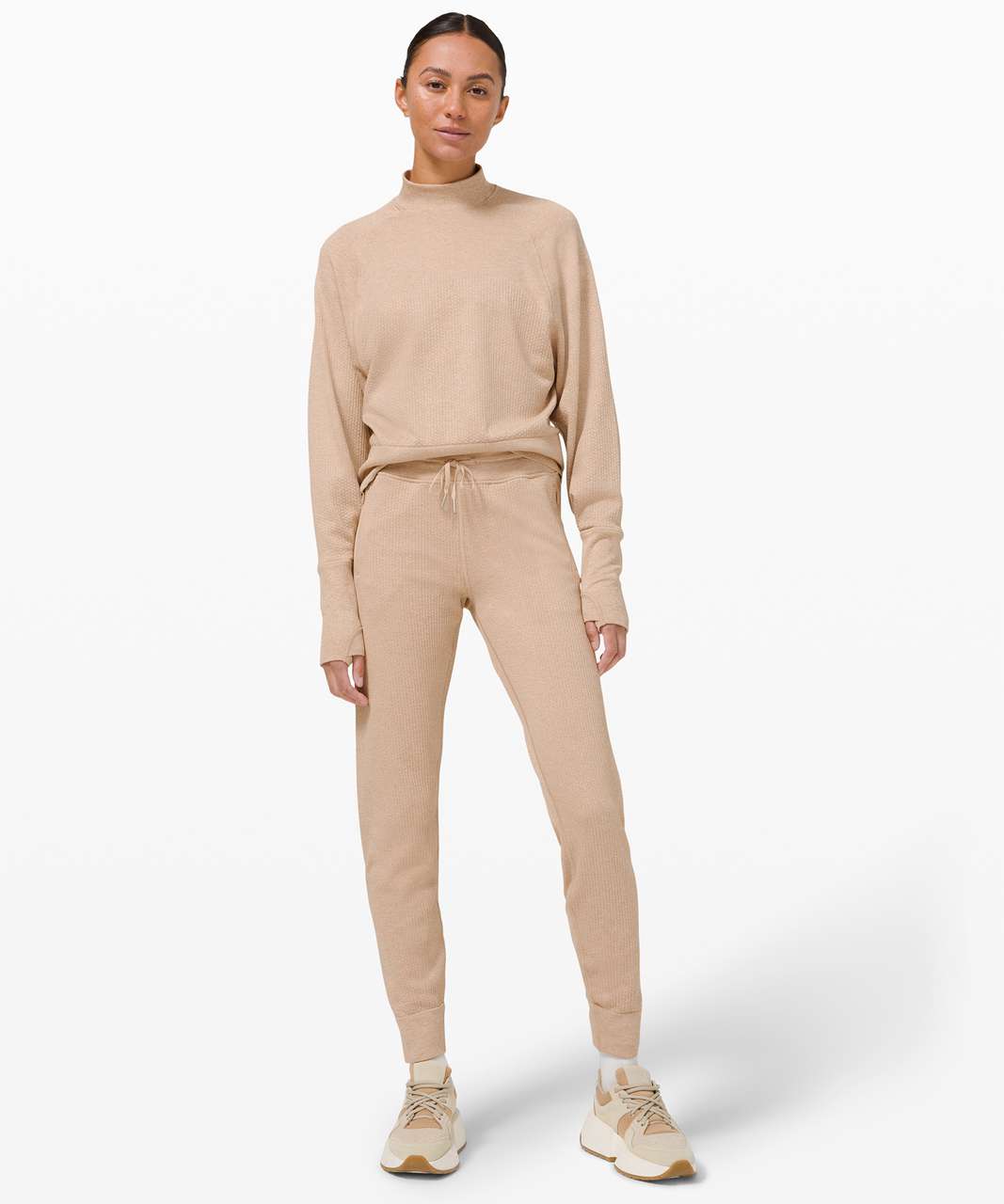 Lululemon Engineered Warmth Pullover - Cafe Au Lait / White