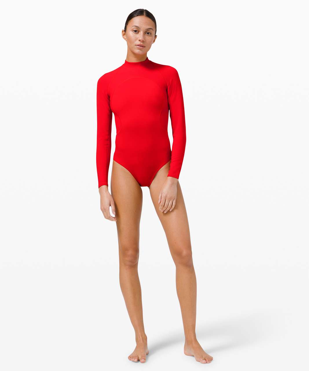 Lululemon Wade the Waters Long Sleeve One-Piece - True Red