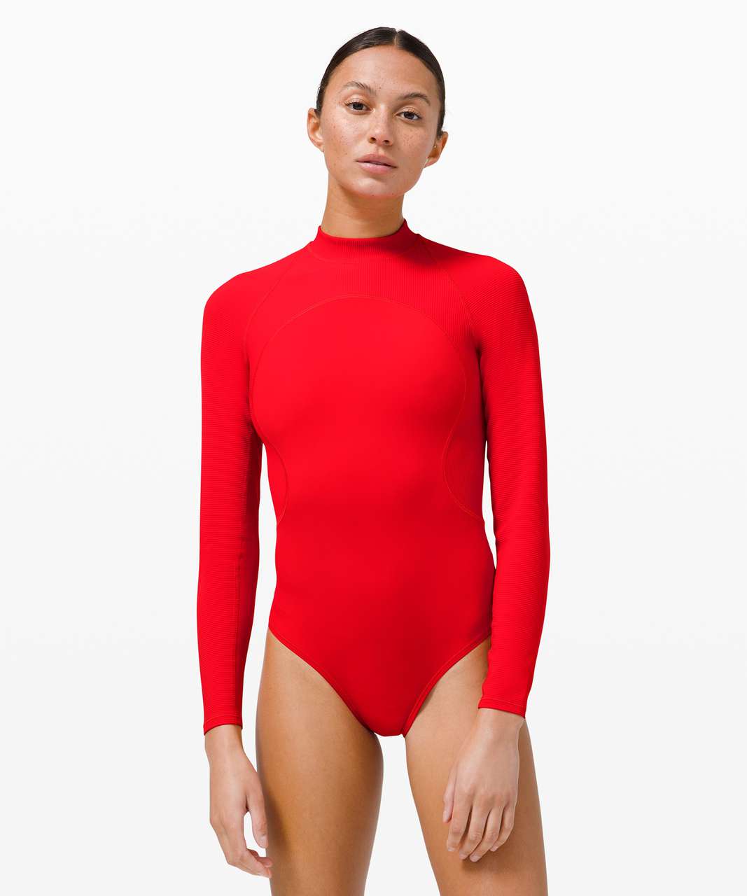 Lululemon Wade the Waters Long Sleeve One-Piece - True Red