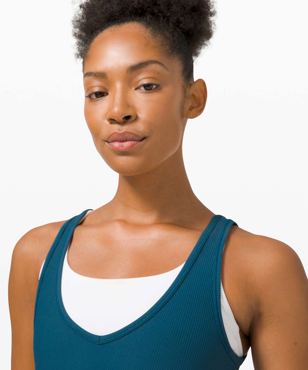 Lululemon Power Pivot Tank *Rib - Blue Borealis