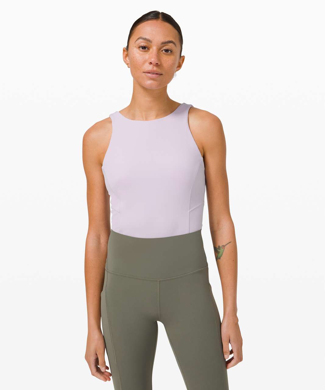 NWT Lululemon Align Bodysuit Color: Faint Lavender - Depop