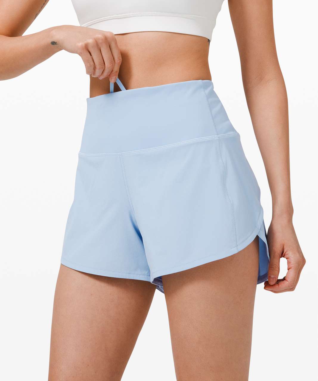 Buy Lululemon Speed Up Mid-rise Lined Shorts 4 - Blue Linen At 32% Off