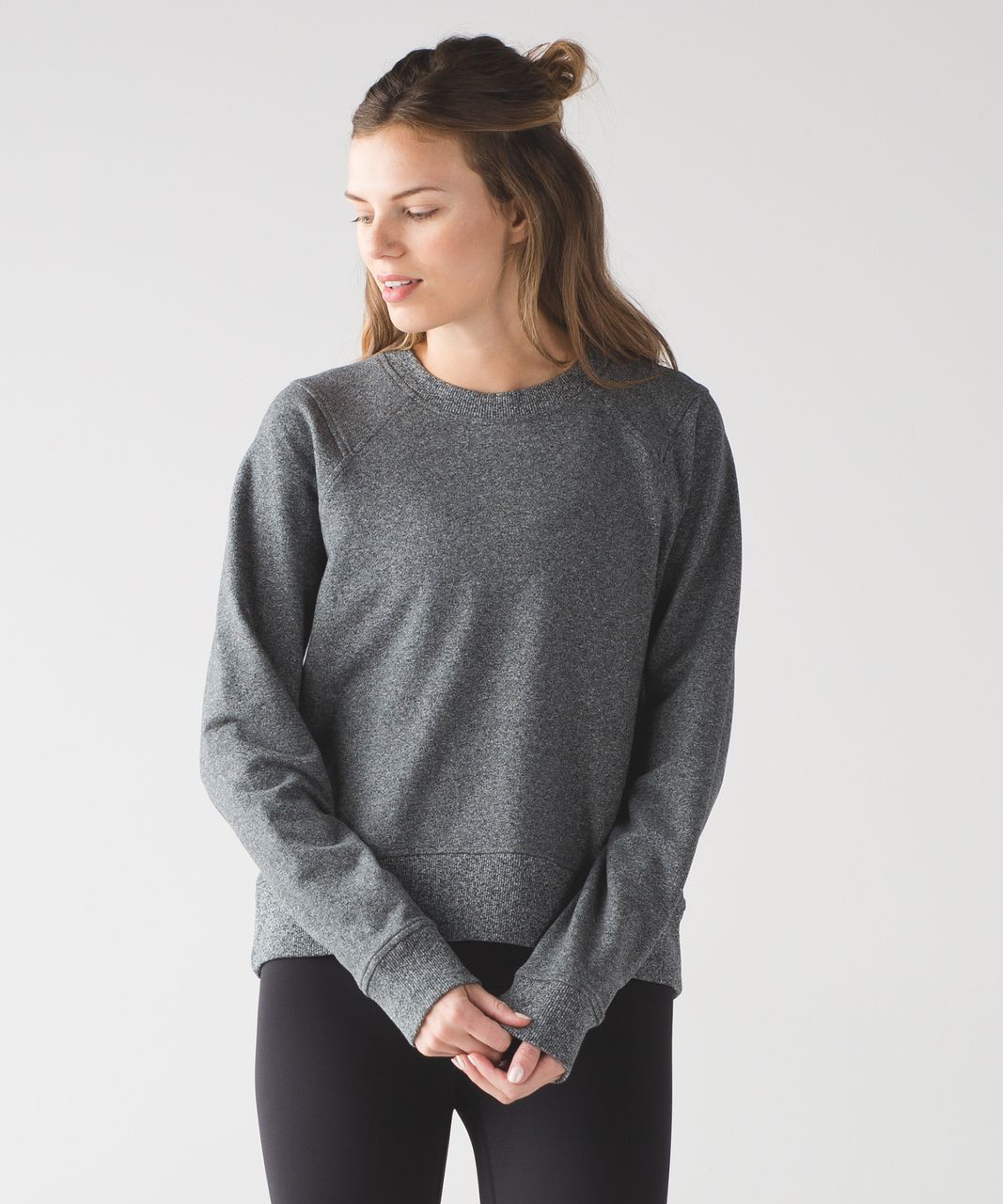 Lululemon Split Long Sleeve - Heathered Speckled Black