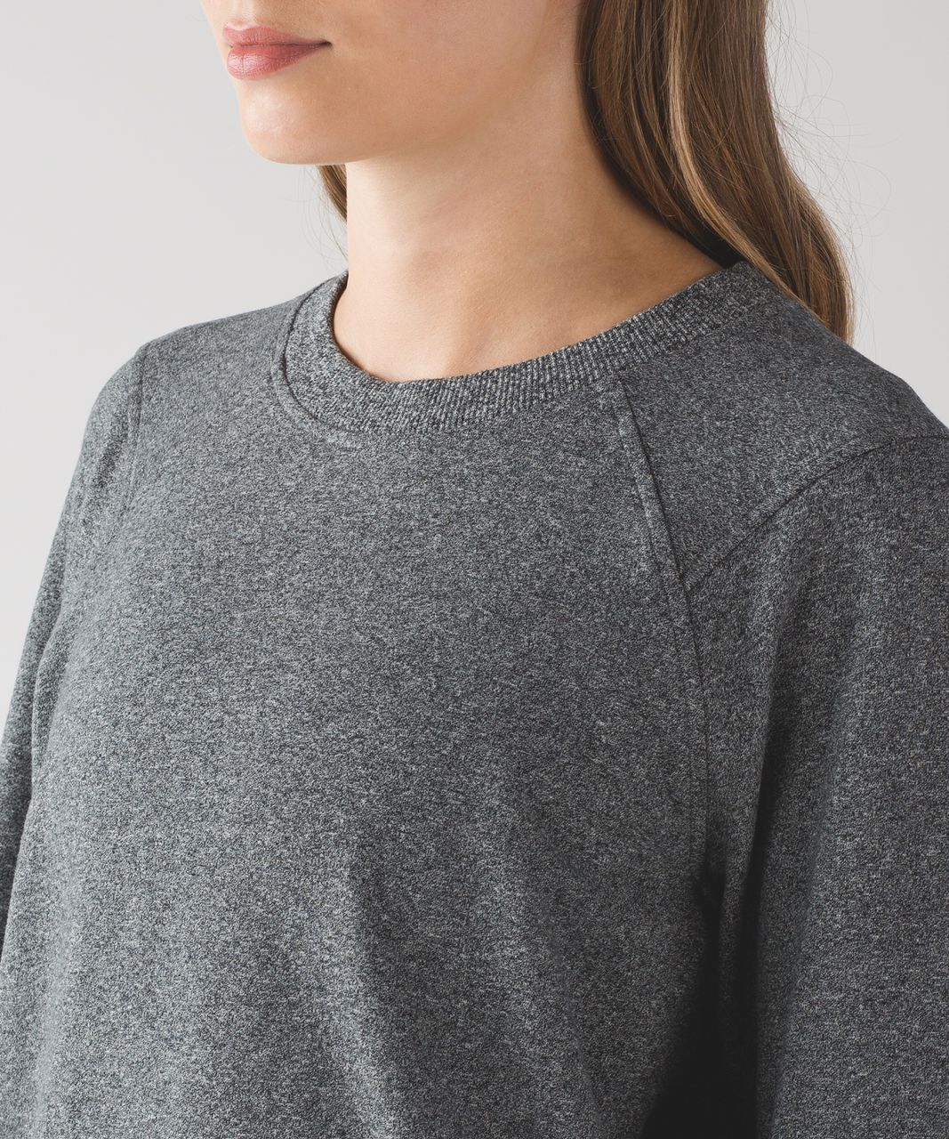 Lululemon Split Pullover - Heathered Speckled Black / Black - lulu fanatics