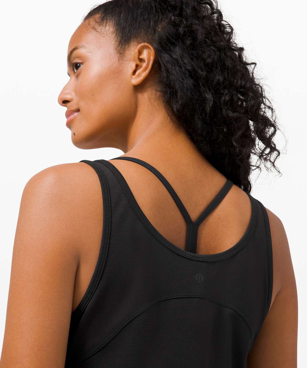 Lululemon Cropped Henley Tank Top - Black - lulu fanatics