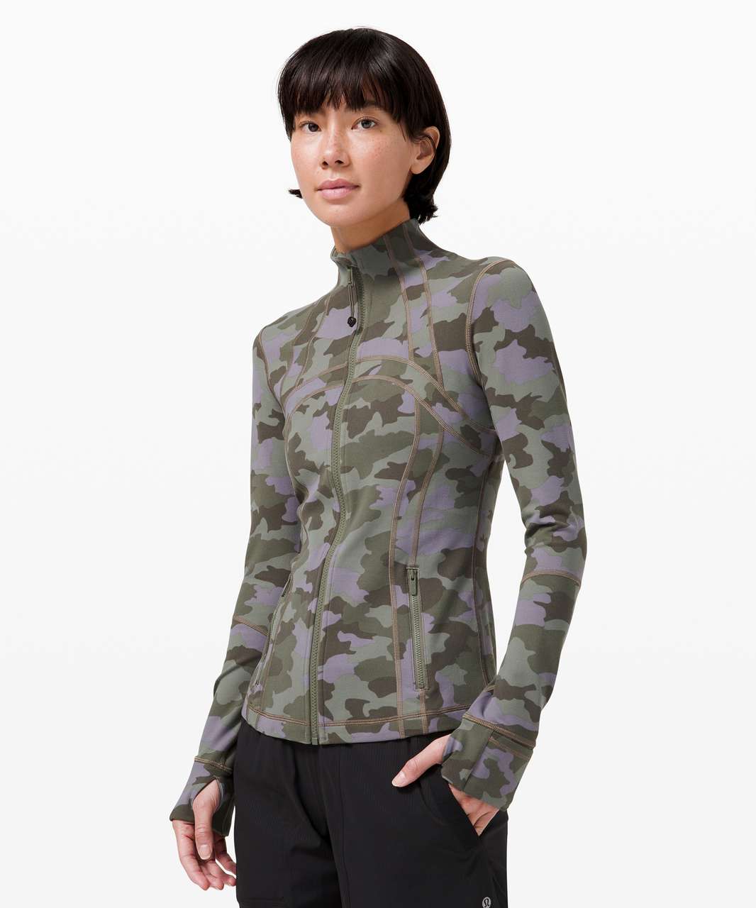 LULULEMON DEFINE JACKET LUXTREME IN FORMATION CAMO DEEP COAL MULTI