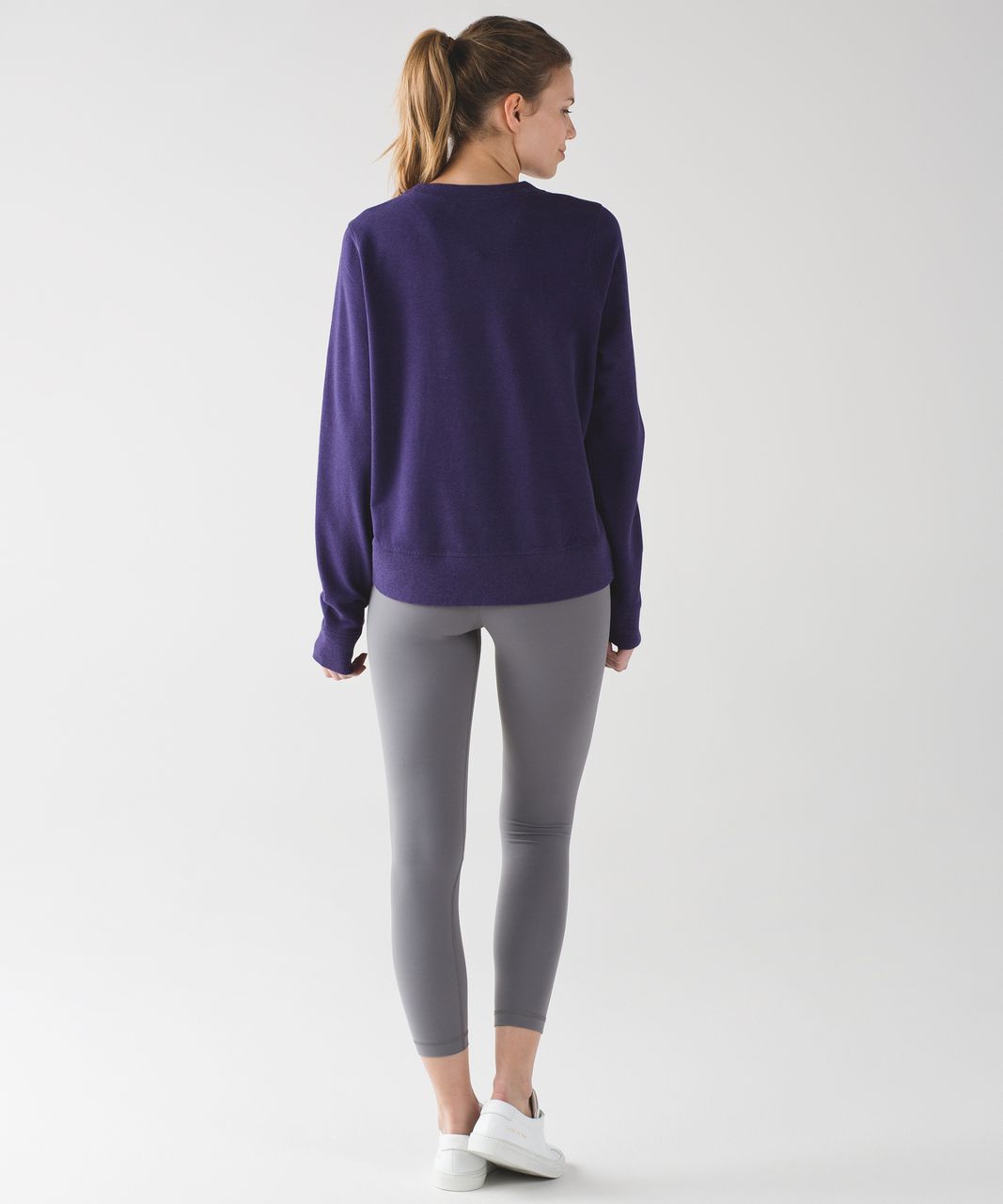 Lululemon Split Long Sleeve - Heathered Black Grape