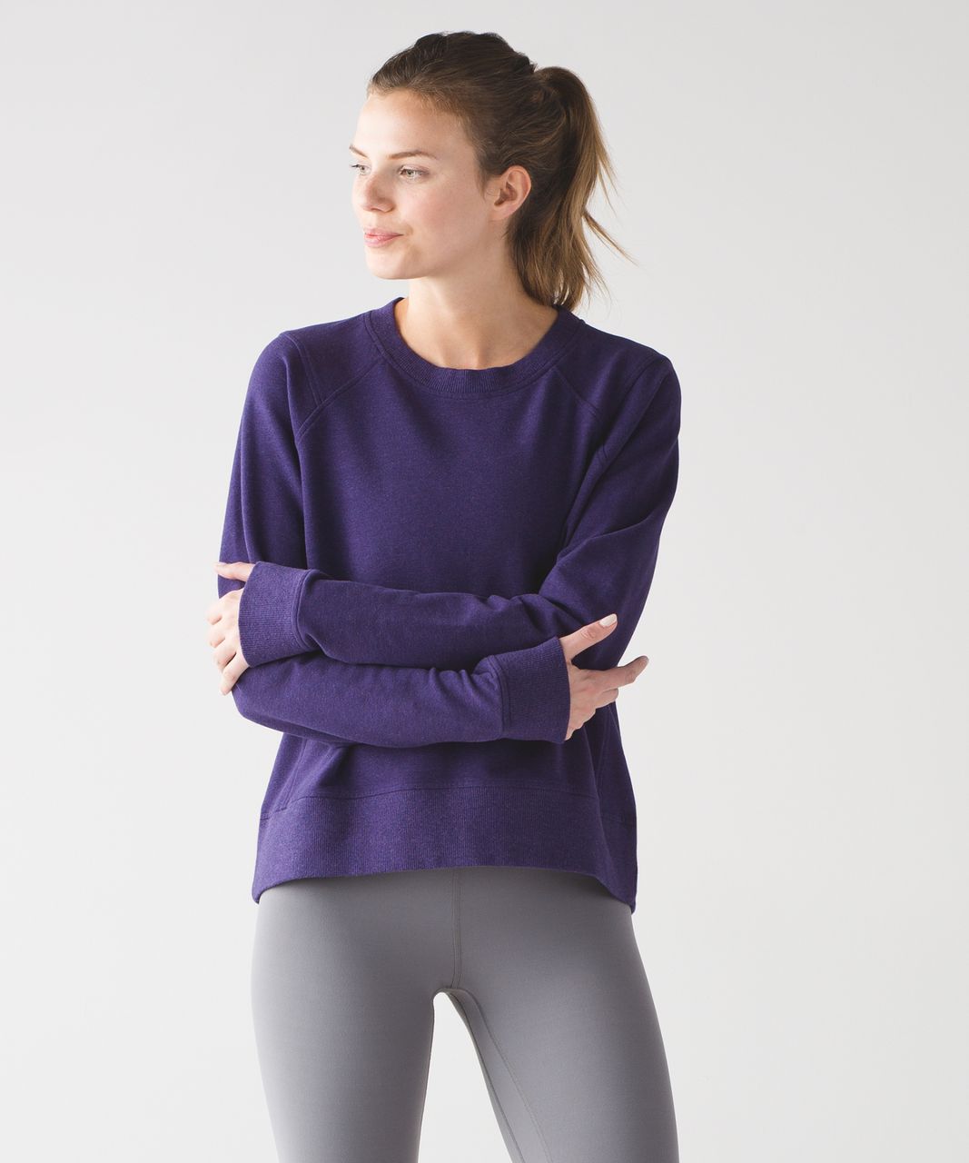 Lululemon Split Long Sleeve - Heathered Black Grape