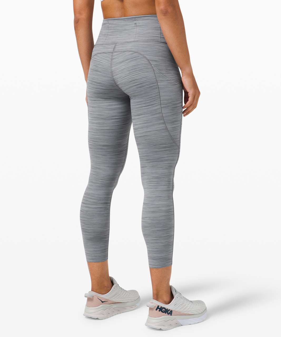 Lululemon Charcoal Gray Space Dye High Waist Legging Sz 6 T30416 