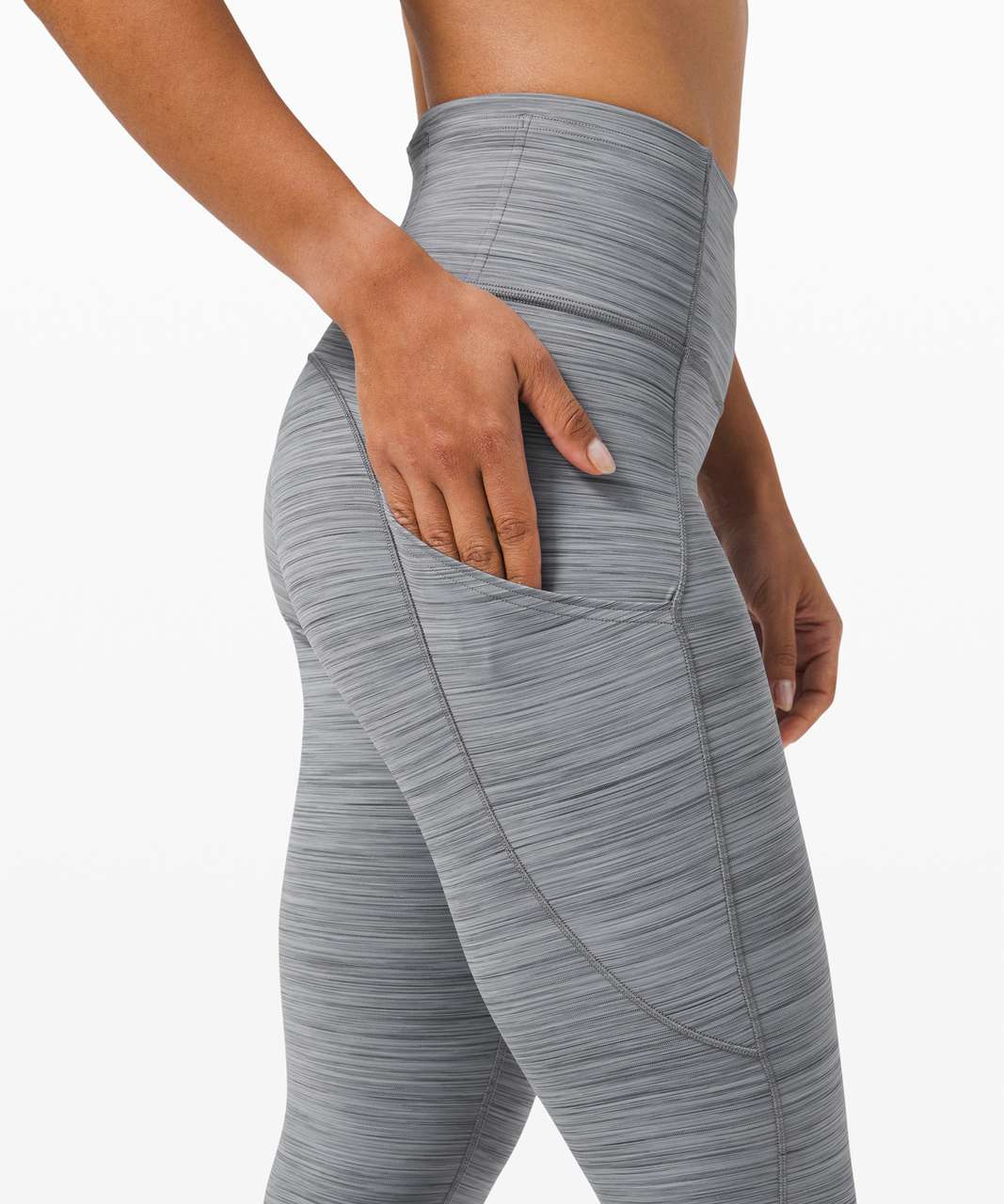 Lululemon Fast and Free High-Rise Crop 23" *Non-Reflective - Nulux 3 Colour Space Dye Coal / Asphalt Grey / Rhino Grey