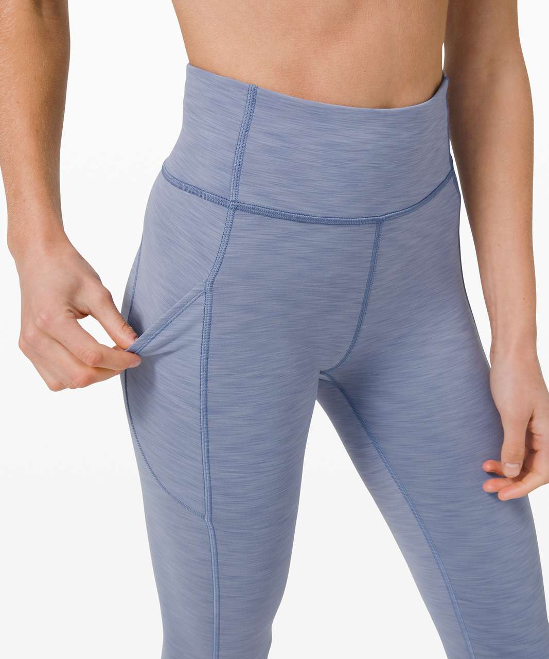 Lululemon Invigorate High-Rise Crop 23" - Heathered Water Drop