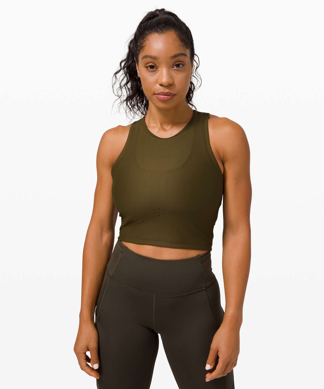 Lululemon Zoned In Tank Top - Moss Green