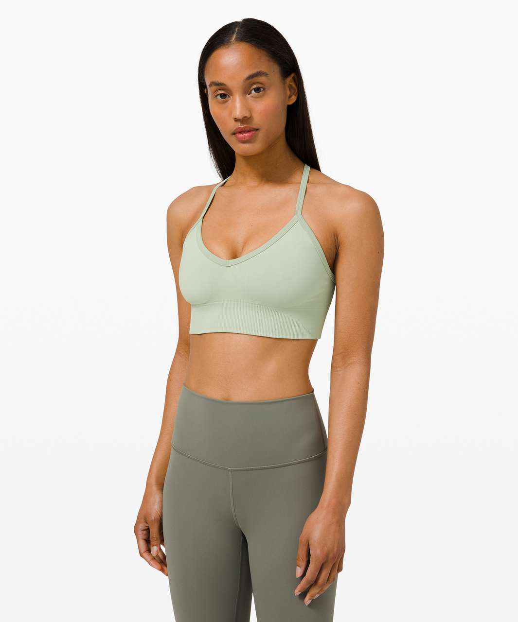 Lululemon Ebb to Street Bra *Light Support, C/D Cup - Green Fern