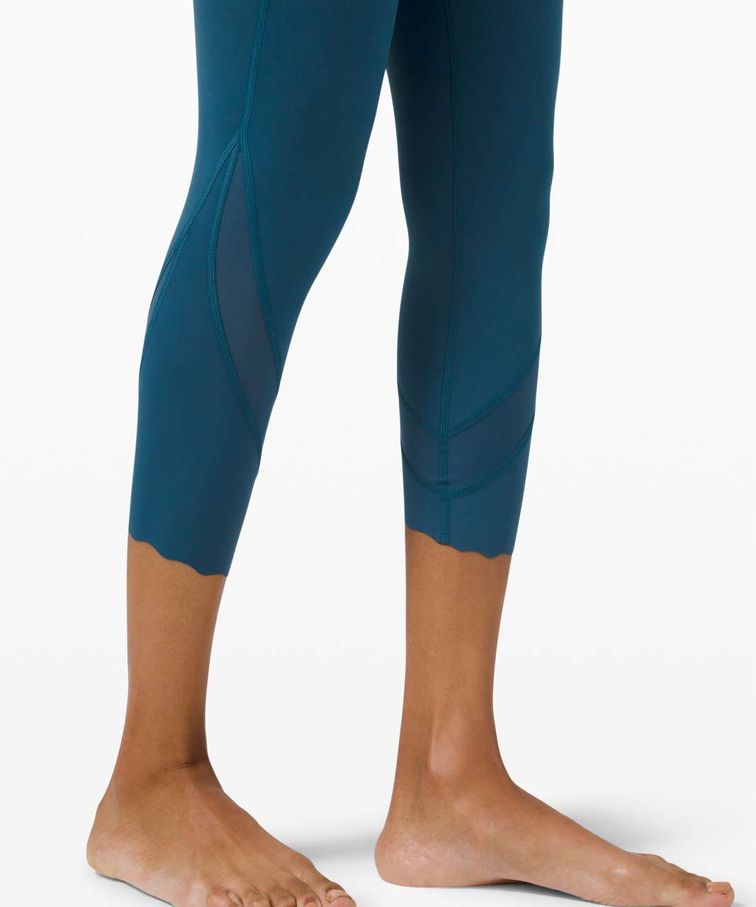 Lululemon Wunder Under High-Rise Crop 23" *Updated Scallop Full-On Luxtreme - Blue Borealis