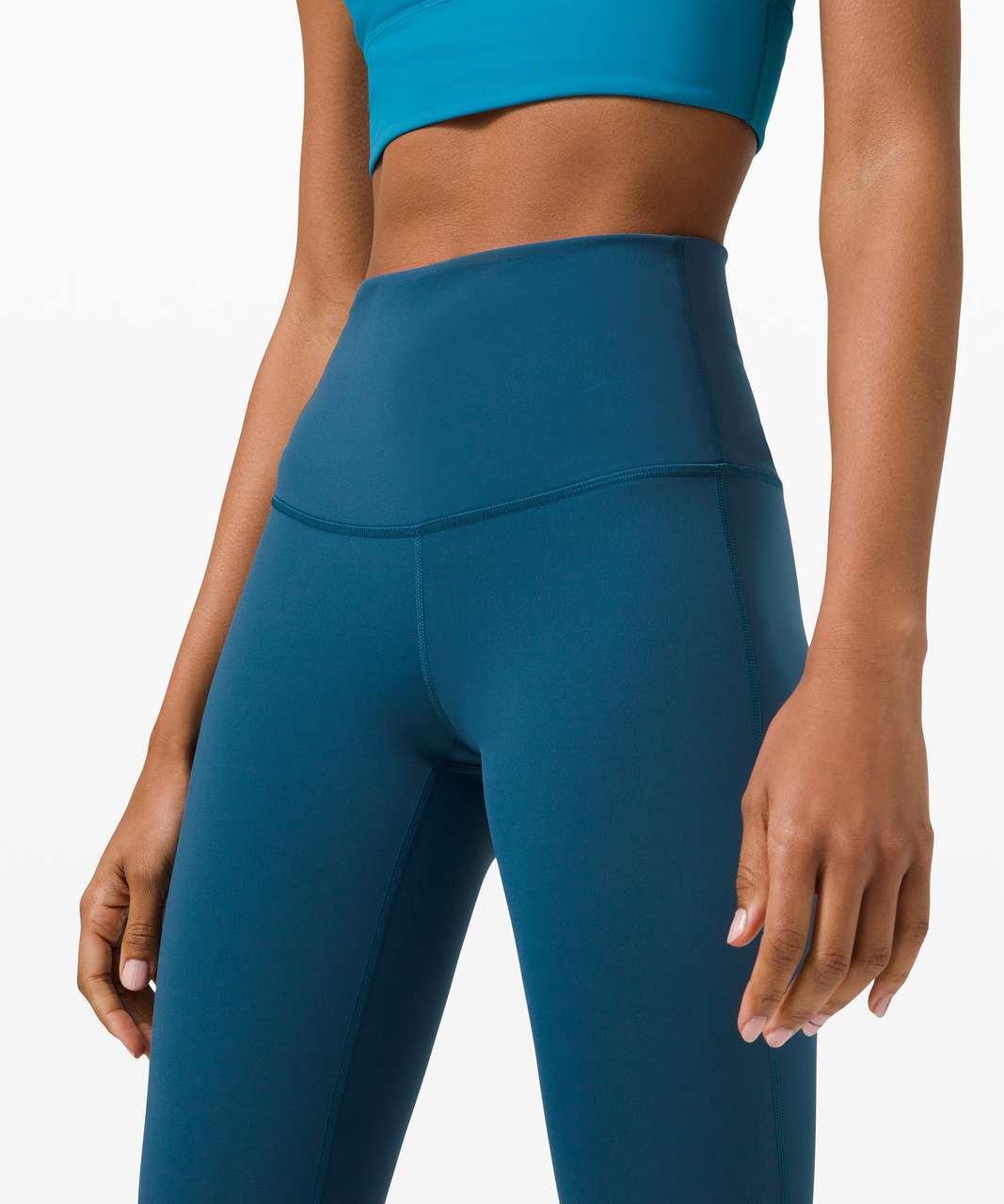 Lululemon Wunder Under High-Rise Crop 23" *Updated Scallop Full-On Luxtreme - Blue Borealis