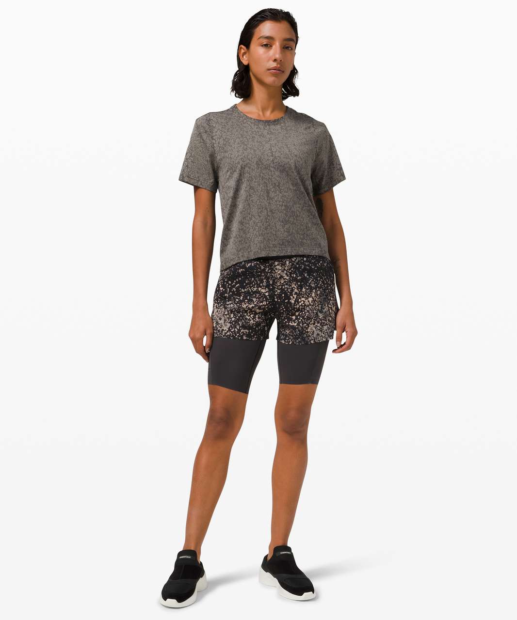 Lululemon Skreppa Short Sleeve *lululemon lab - Graphite Grey Bloom Dye