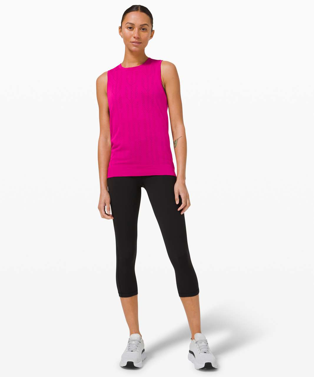 Lululemon Swiftly Breathe Muscle Tank Top *Fletching Lines - Fletching Lines Ripened Raspberry