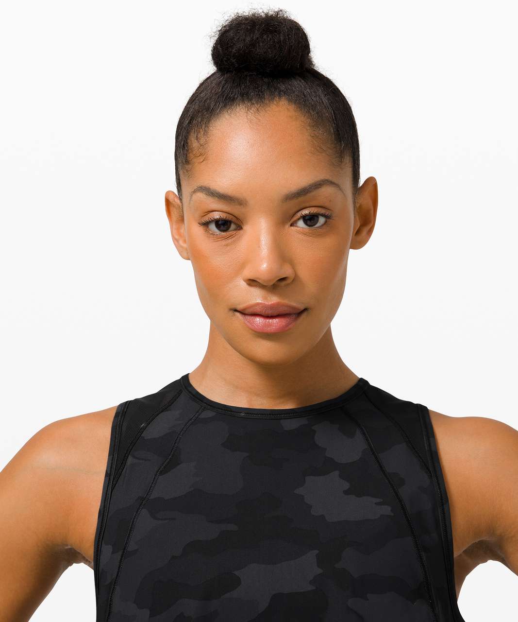 Lululemon Sculpt Tank *Cropped - Heritage 365 Camo Deep Coal Multi / Black  - lulu fanatics