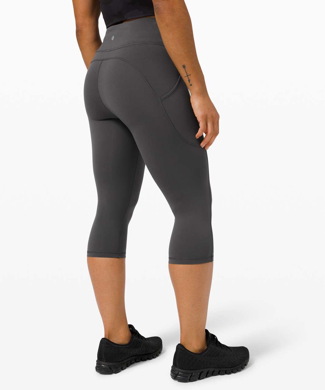 Lululemon Invigorate High-Rise Crop 17 - Graphite Grey - lulu fanatics