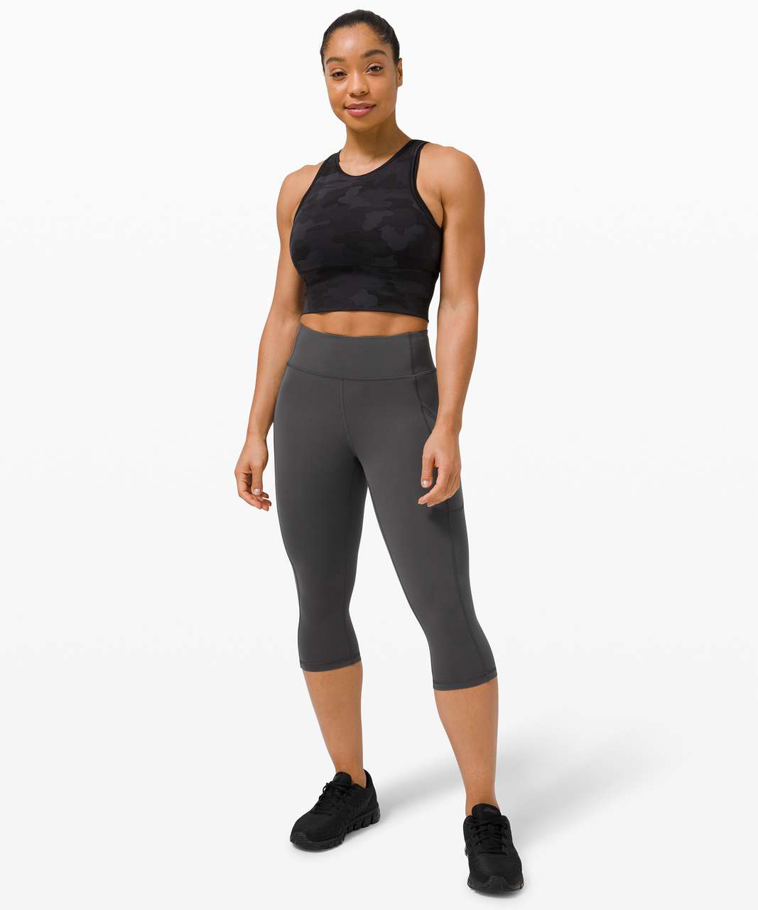 Lululemon Invigorate High-Rise Crop 17 - Graphite Grey - lulu fanatics