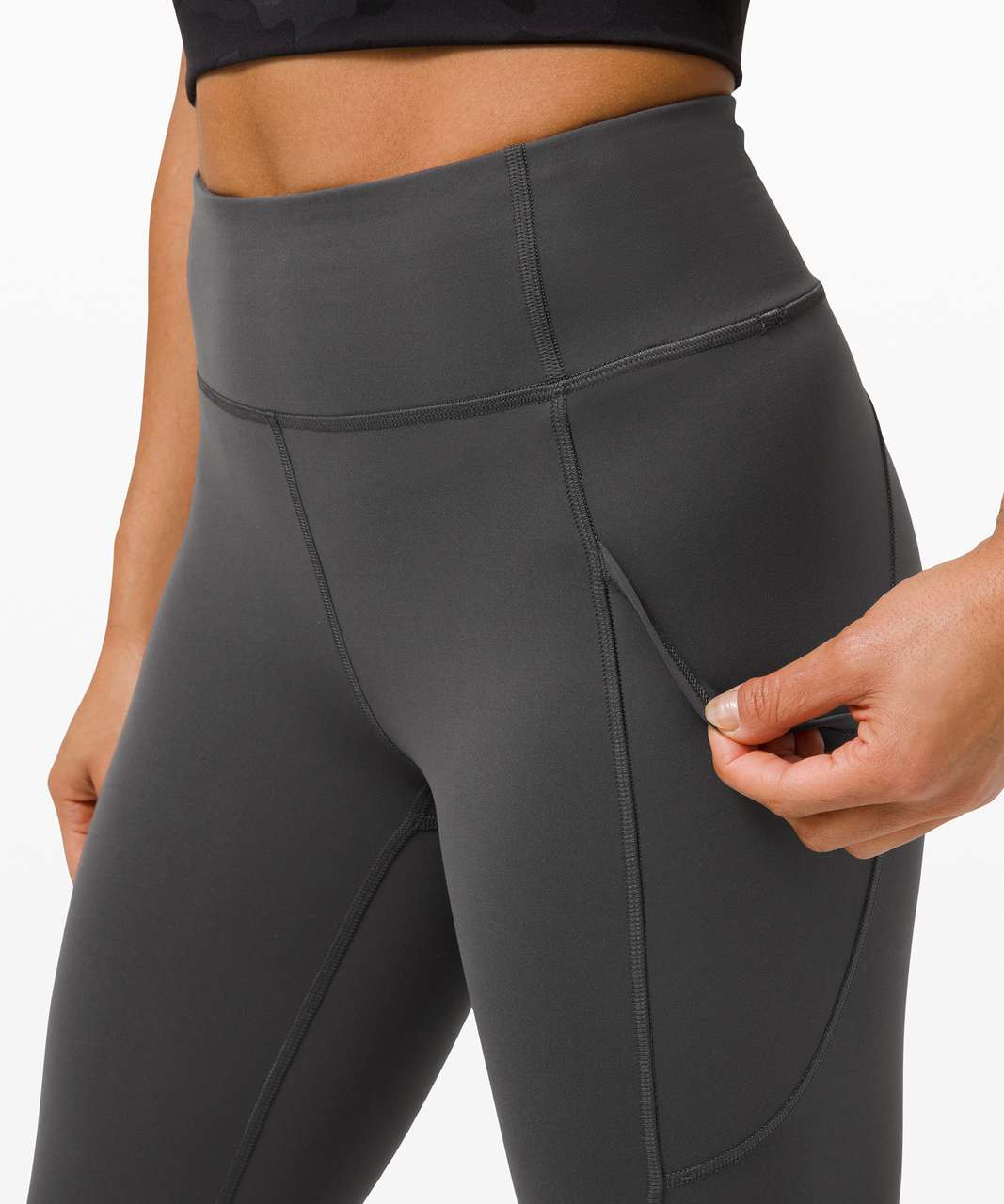 Lululemon Invigorate High-Rise Crop 17" - Graphite Grey