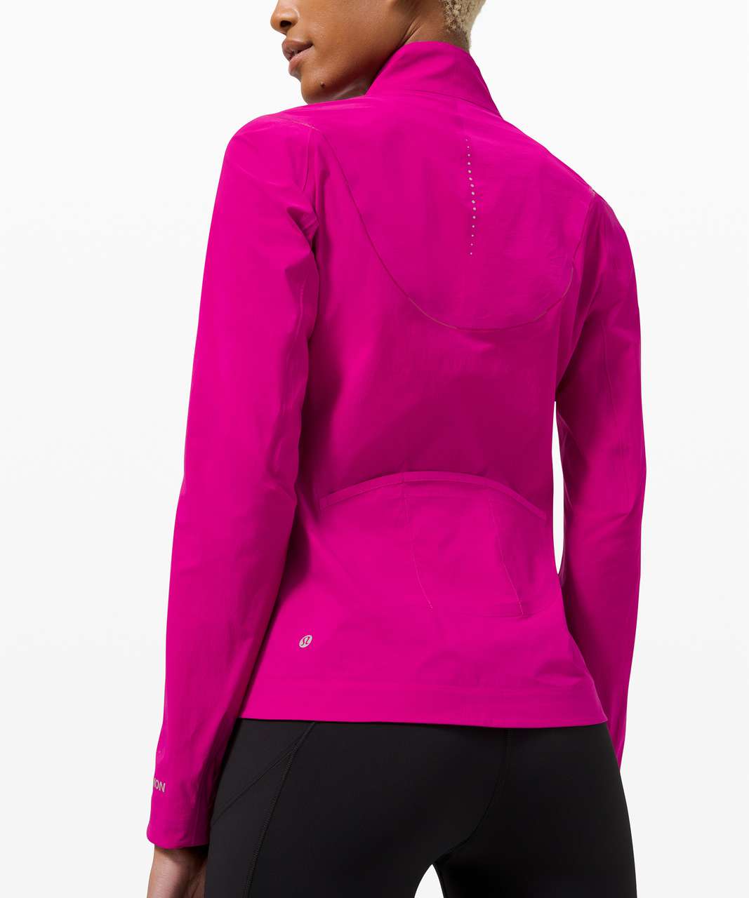 Lululemon Run Track & Field Jacket Vintage Lulu Hot Pink Raspberry Sz 12  Péplum