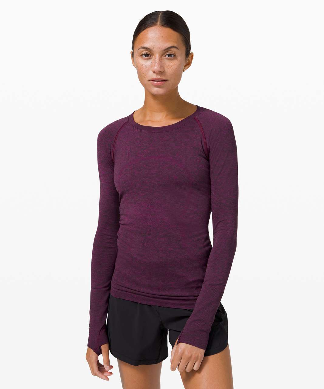 Lululemon Swiftly Tech Long-Sleeve Shirt 2.0 - Dark Lavender / Dark  Lavender - lulu fanatics