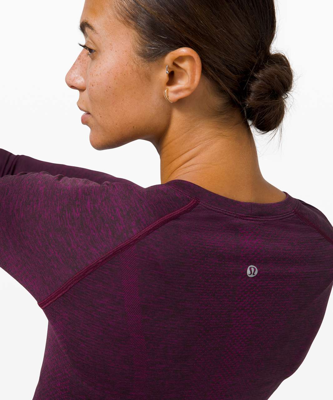 Lululemon Swiftly Tech Long Sleeve 2.0 - Deep Fuschia / Black