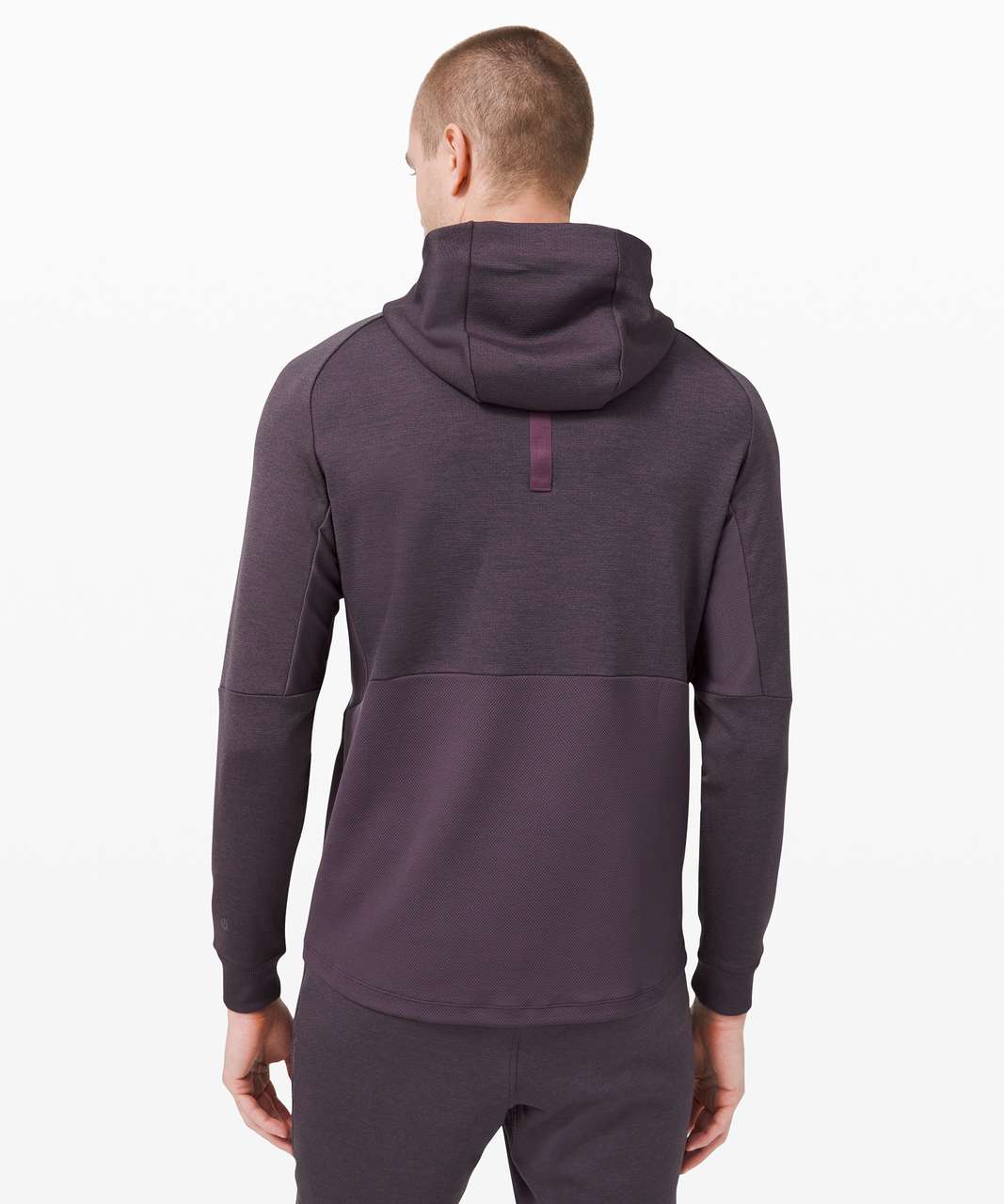 Lululemon Textured Tech Hoodie - Heathered Grenadine Red / Rover - lulu  fanatics