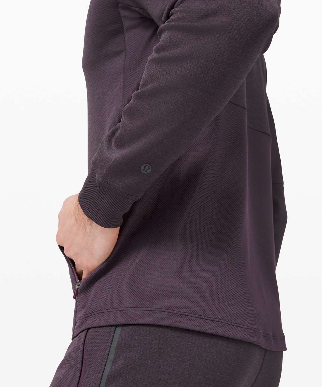 Lululemon Textured Tech Hoodie - Heathered Grape Thistle / Graphite ...