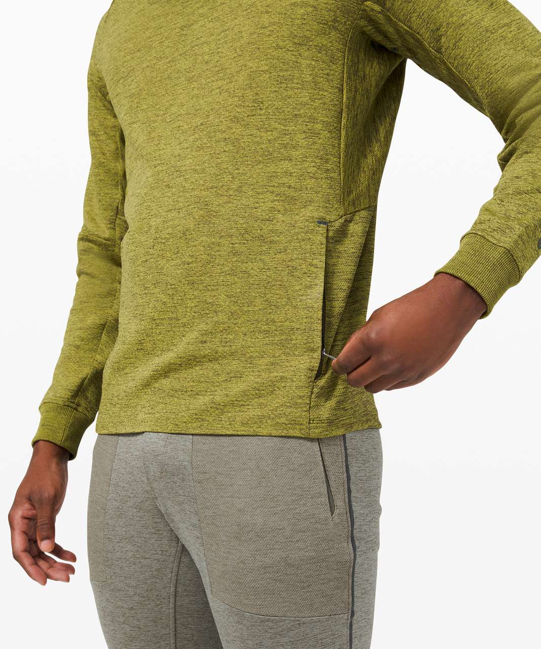 Lululemon City Sweat Pullover Hoodie Men's L Heather Emerald Green  Athletica