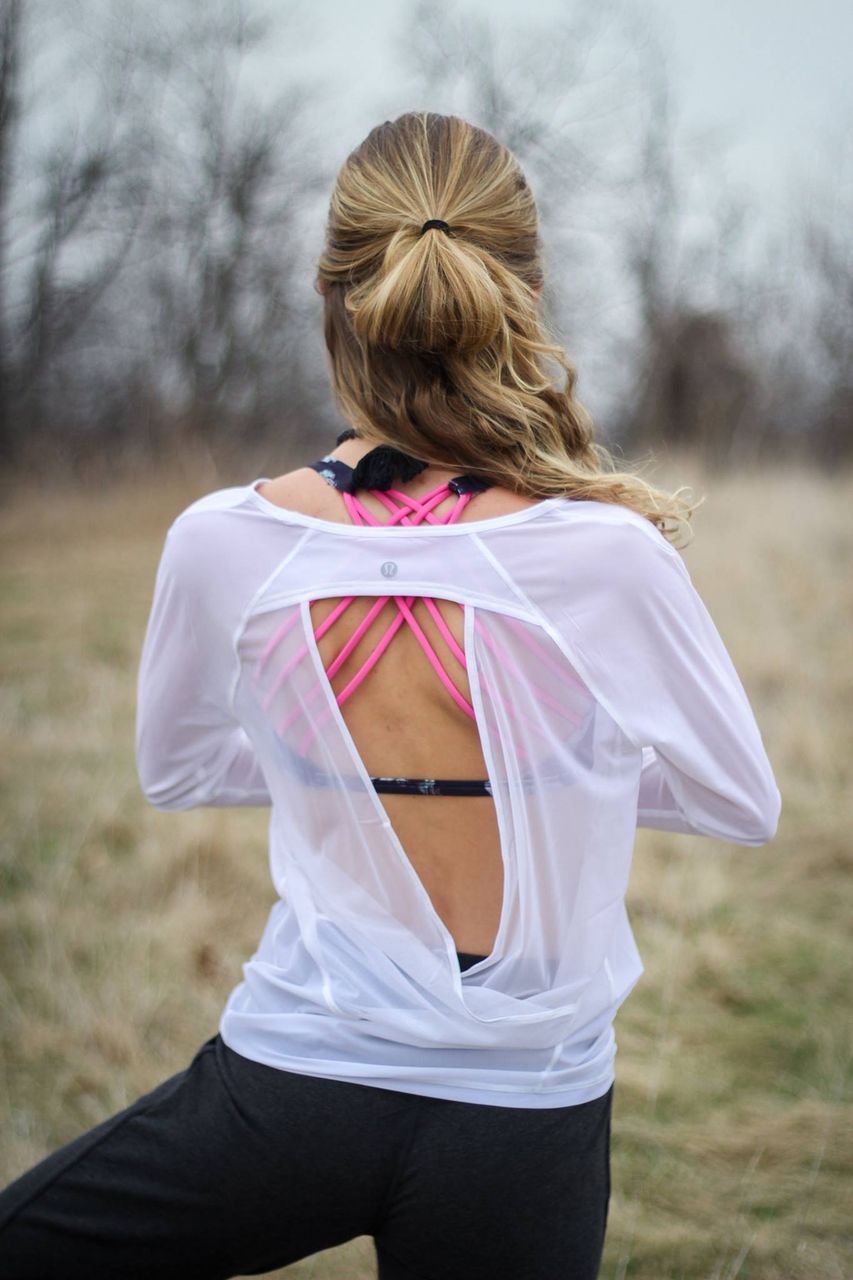 Lululemon If Youre Lucky Long Sleeve Tee II - White