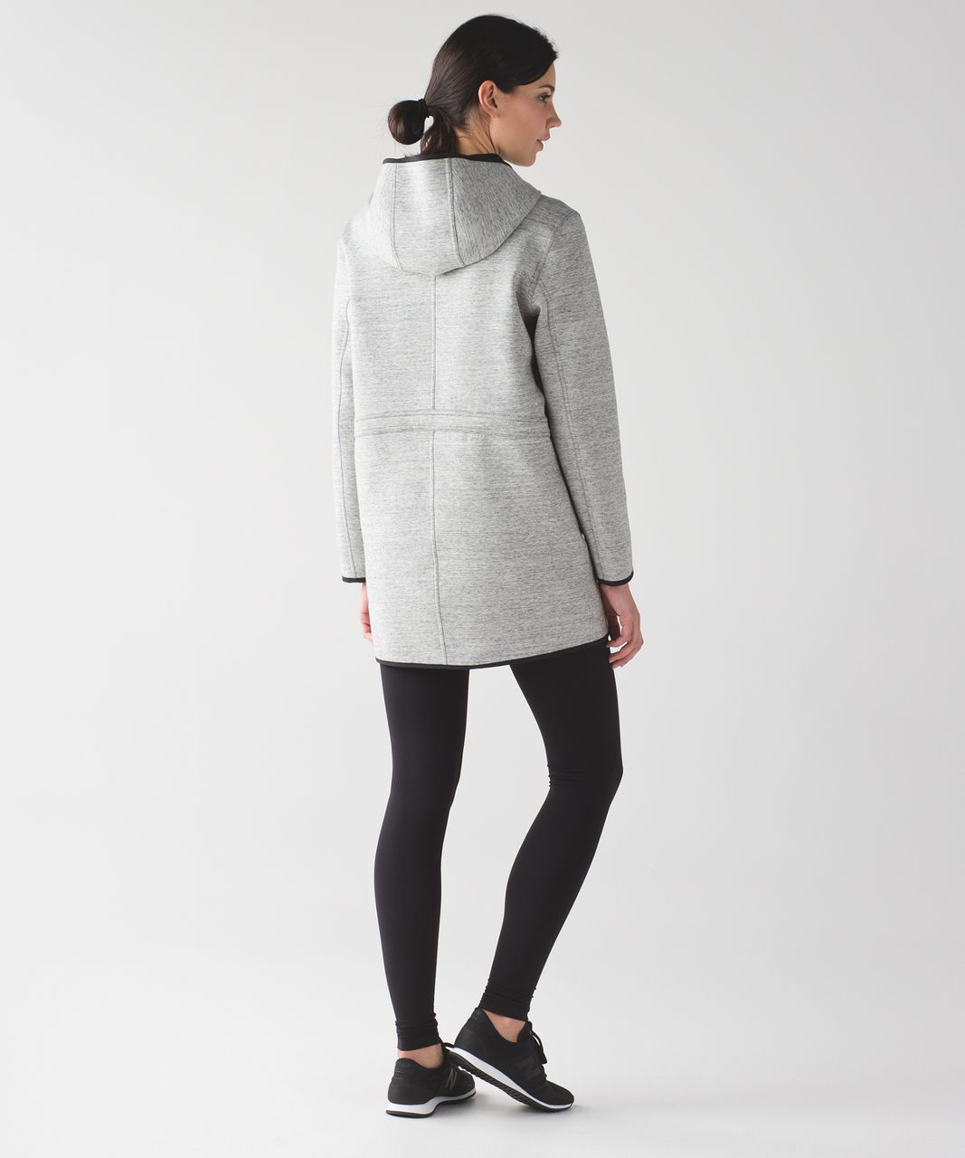 Lululemon New Form Coat - Heathered Space Dyed Medium Grey / Black