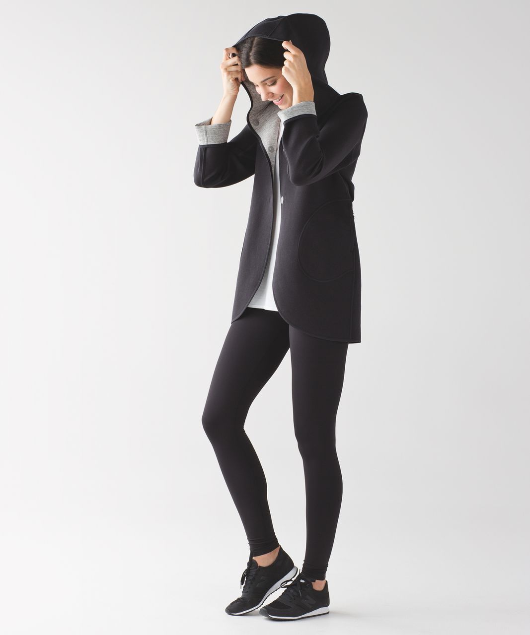 Lululemon City Bound Wrap - Heathered Space Dyed Medium Grey / Black