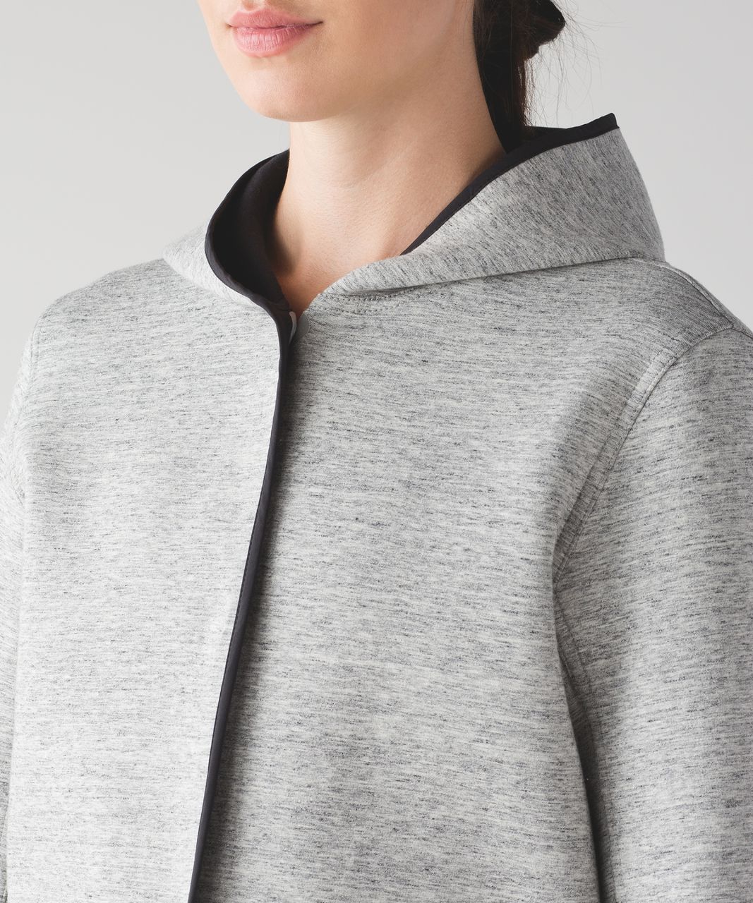 Lululemon New Form Coat - Heathered Space Dyed Medium Grey / Black