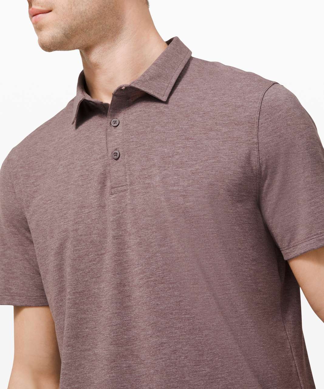 Lululemon Evolution Short Sleeve Polo - Heathered Purple Taupe