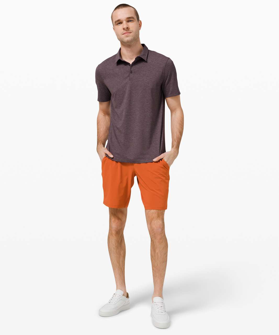 Lululemon Evolution Short Sleeve Polo - Heathered Purple Taupe