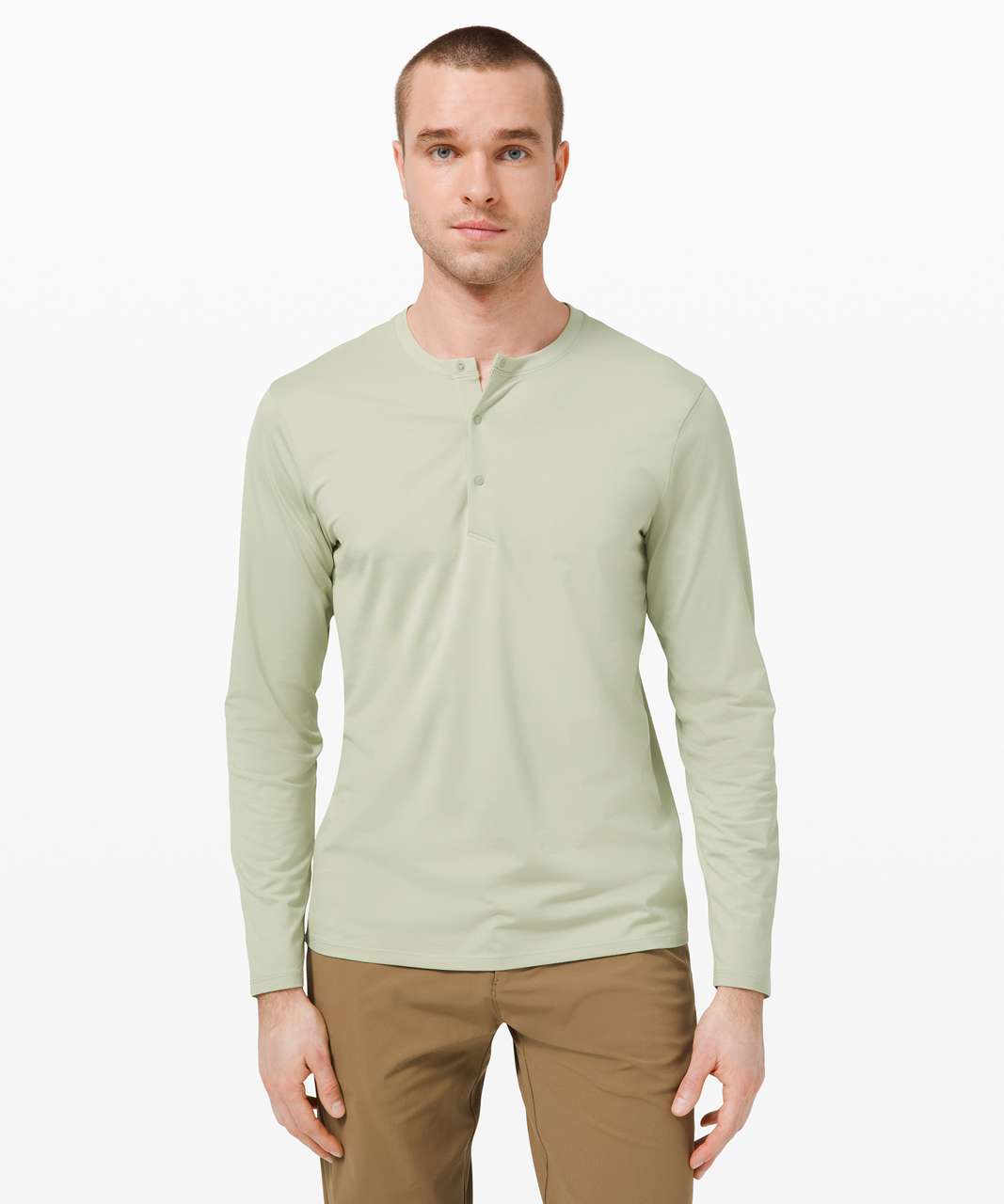 Lululemon The Fundamental Long Sleeve Henley - Green Fern