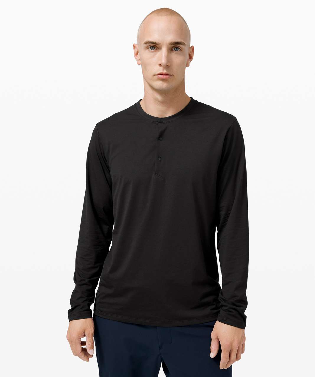 Lululemon The Fundamental Long Sleeve Henley - Black