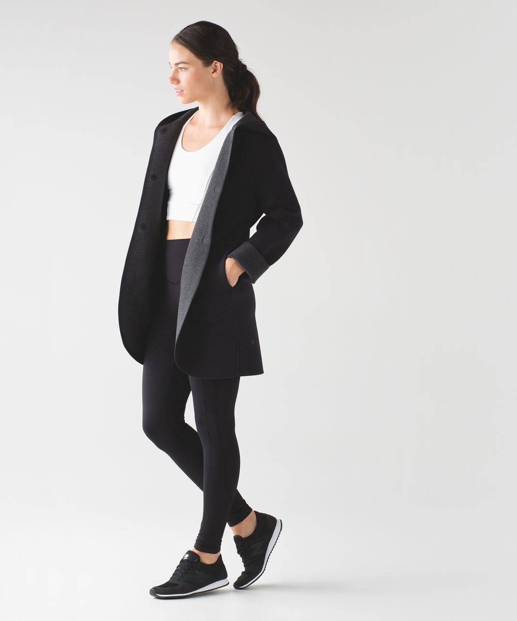 Lululemon City Bound Wrap - Heathered Black / Black