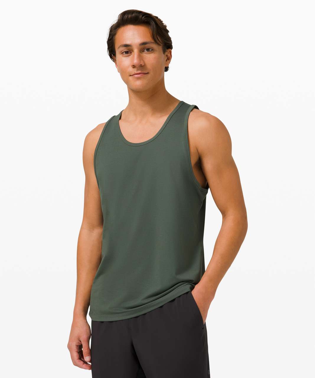 Lululemon The Fundamental Tank - Smoked Spruce - lulu fanatics